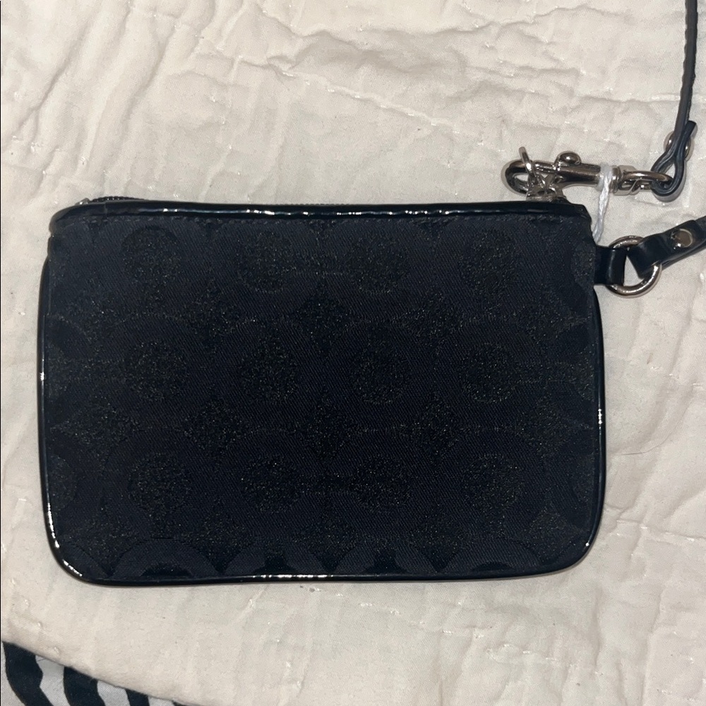 Coach Black Signature Wristlet with Patent Trim - Picture 5 of 5